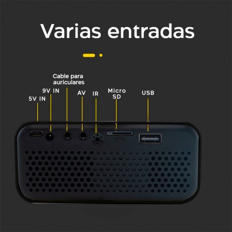 Mini proyector LED Ultra HD 1080P para teléfono smartphone con control remoto