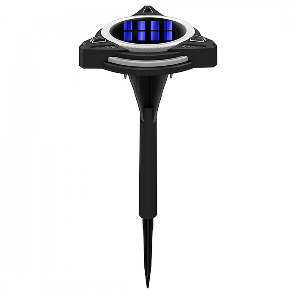 Faro de jardín triangular RGB con luz LED solar...