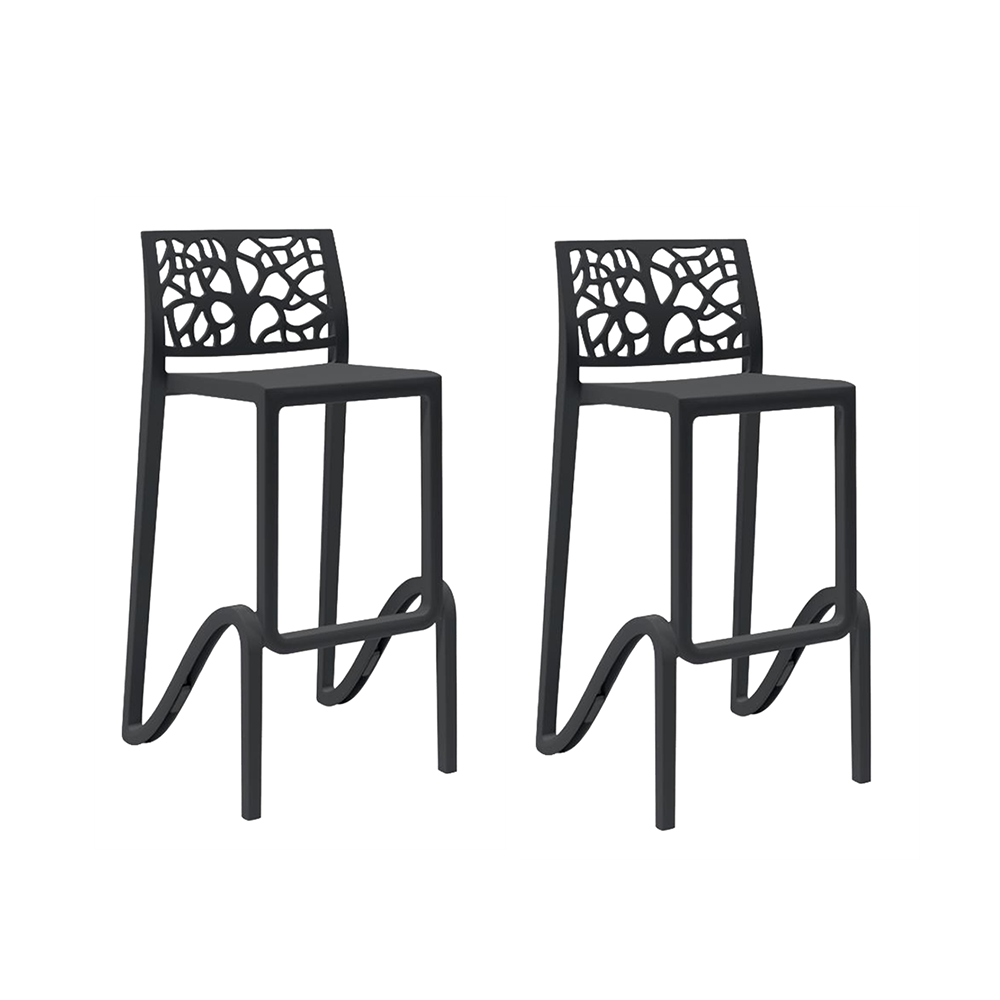 2 Taburetes altos de cocina y Bar ZEFIRO de...