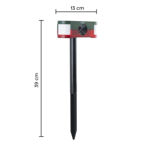 Sensor ultrasónico con panel solar para repeler animales... 2