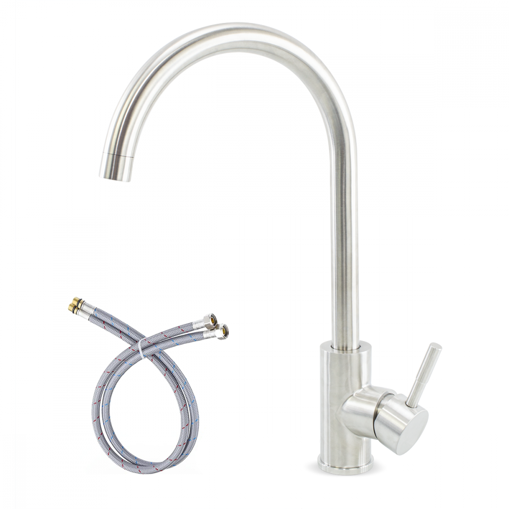 34439 Grifo curvado Grandville Sink Faucet de cocina en acero inoxidable