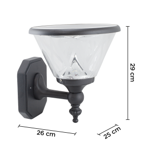 Lámpara de pared LED para exterior 5W con panel solar y 3... 2