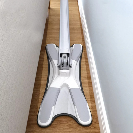 Mopa de microfibra para lavar el suelo con cabeza plana autoescurridor