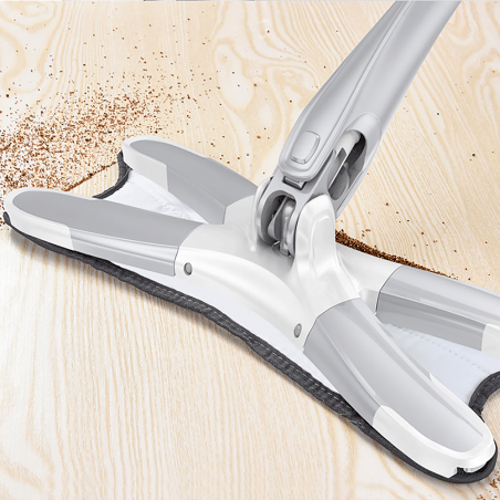 Mopa de microfibra para lavar el suelo con cabeza plana autoescurridor