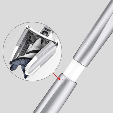 Mopa de microfibra para lavar el suelo con cabeza plana autoescurridor