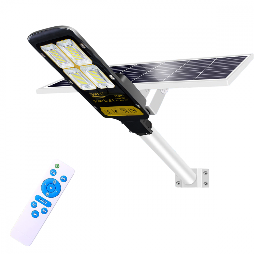 Farola LED con panel solar 200W 360 Lámpara LED con mando a distancia