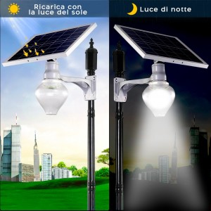Lámpara LED jardín y patio con panel mando a distancia y... 2