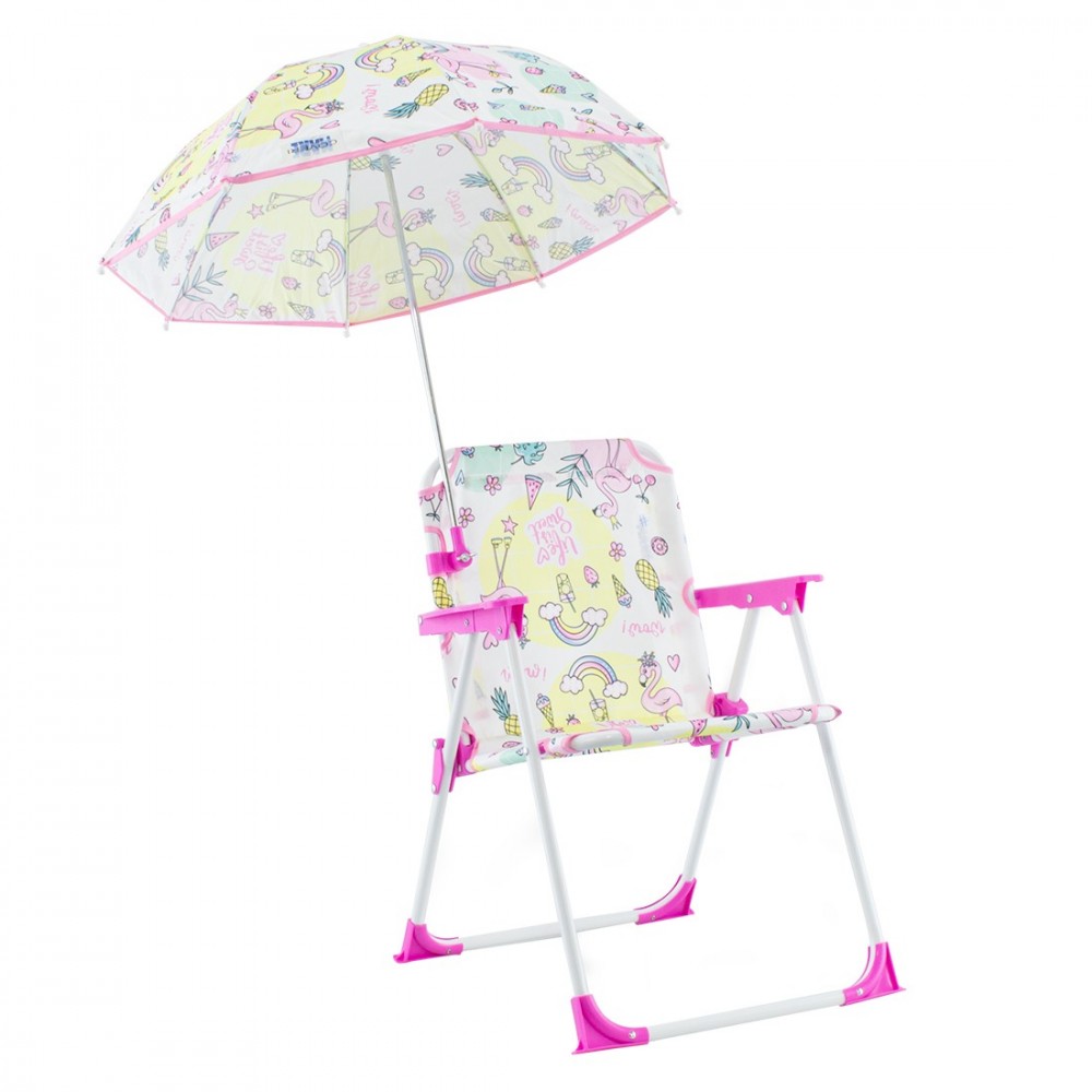 Silla plegable infantil con sombrilla Enrico Coveri 34x36x52cm transportable