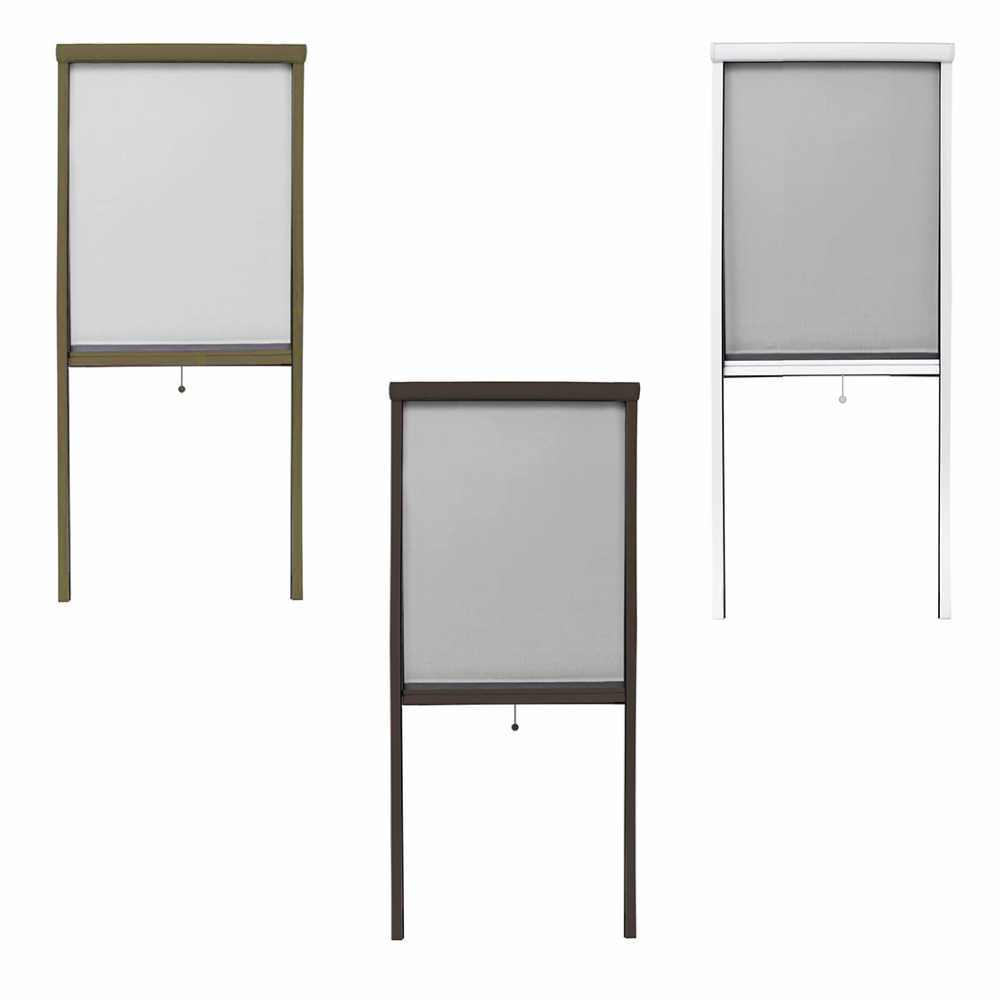 Mosquitera enrollable y reducible para ventana y balcón 60X150cm Kit DIY Bronce