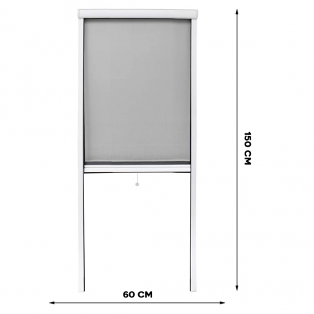 Mosquitera enrollable y reducible para ventana y balcón 60X150cm Kit DIY