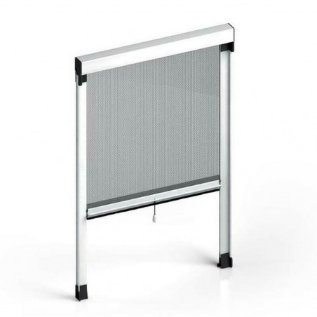 Mosquitera enrollable retráctil para ventana y balcón 80X170cm Kit Diy