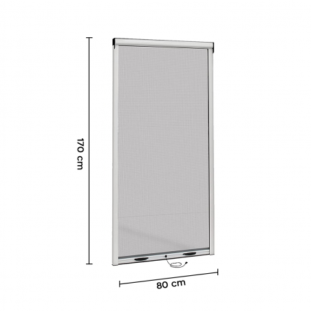 Mosquitera enrollable retráctil para ventana y balcón 80X170cm Kit Diy