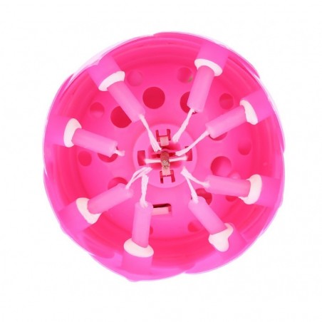 54544 2 Piezas vela musical en forma de flor con efectossonoros y giratoria ROSA