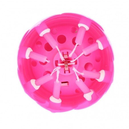 54544 4 Piezas vela musical en forma de flor con efectossonoros y giratoria ROSA