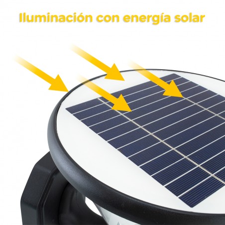 Lámpara de exterior LED 5W con panel solar 25x60cm Lámpara de suelo 3 modos