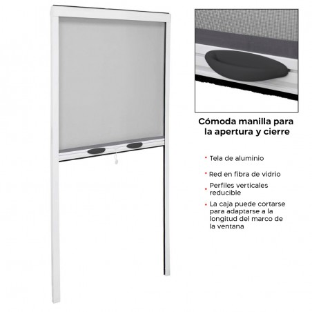 Mosquitera enrollable y reducible para ventana y balcón 60X150cm Kit DIY