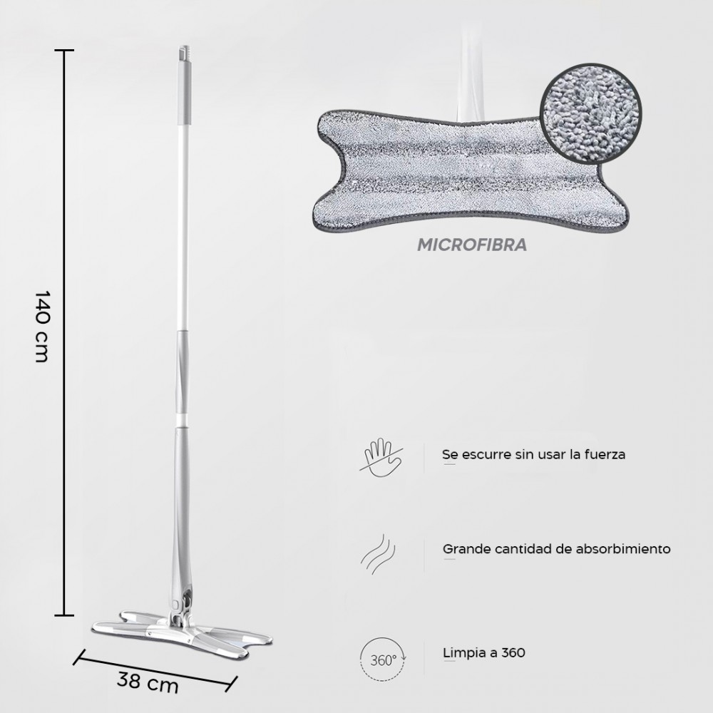 Mopa de microfibra para lavar el suelo con...