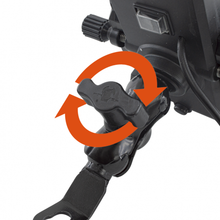 Soporte teléfono móvil con toma de carga USB 5V 2.5A para motos y bicicletas