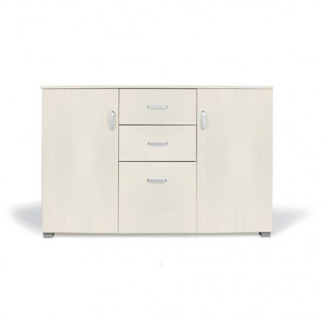 Aparador de madera 2 puertas y 3 cajones 120x40x82cm para salón y cocina