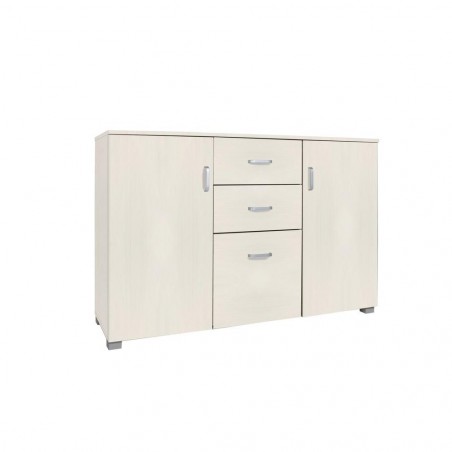 Aparador de madera 2 puertas y 3 cajones 120x40x82cm para salón y cocina