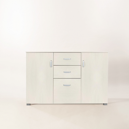 Aparador de madera 2 puertas y 3 cajones 120x40x82cm para salón y cocina