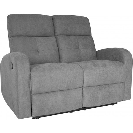 Sofá sillón 2 plazas RECLINER reposapiés y respaldo reclinable 130x77x64H