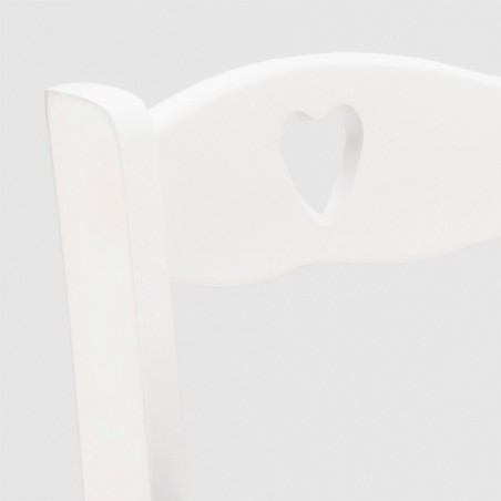 Trona taburete para niños en madera Blanca 36x36x85cm Trona de bebé Rústica