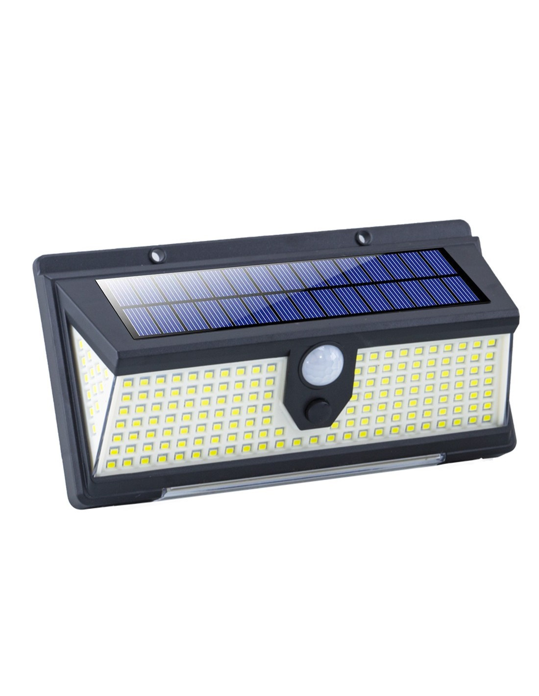 Foco Led Luz Con Panel Solar Sensor De Movimiento Exterior