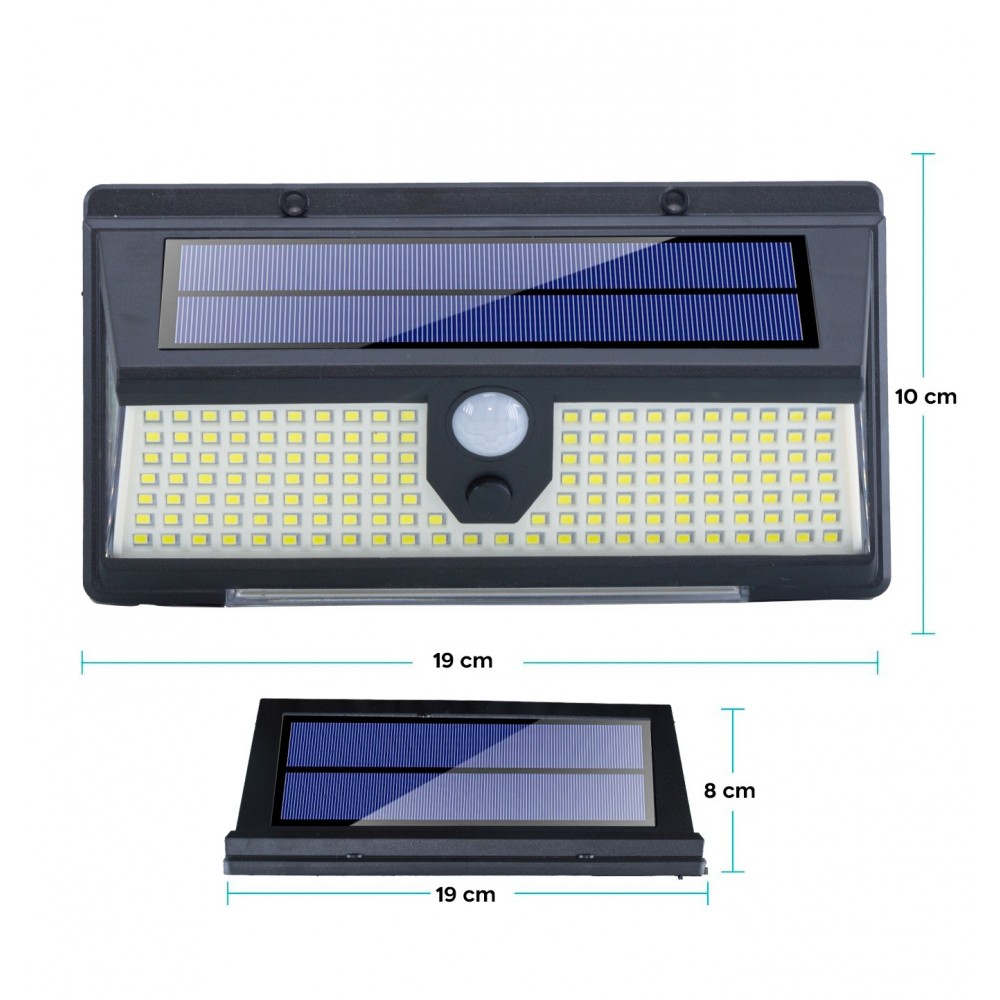 Lámpara LED blanca para exteriores con panel...