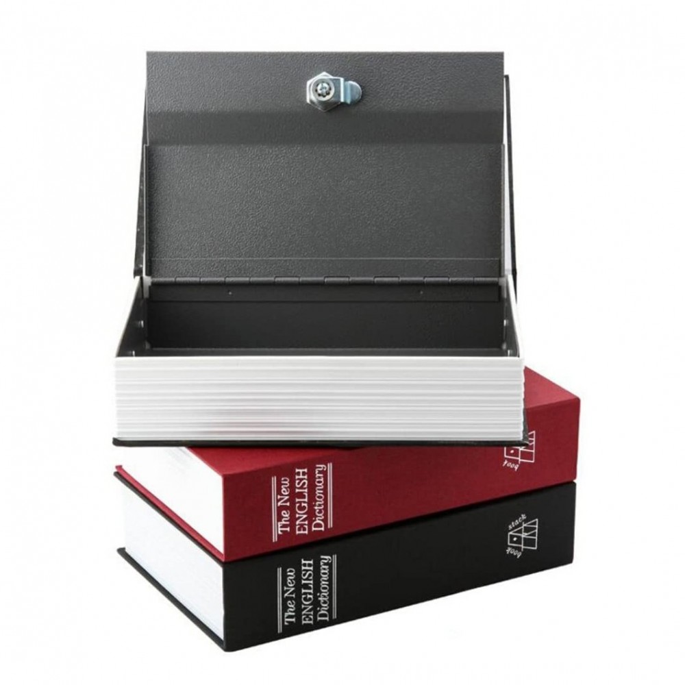 Caja fuerte en forma de libro 18X5,5 x 11,5 cm caja fuerte con llaves