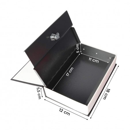 Caja fuerte en forma de libro 18X5,5 x 11,5 cm caja fuerte con llaves