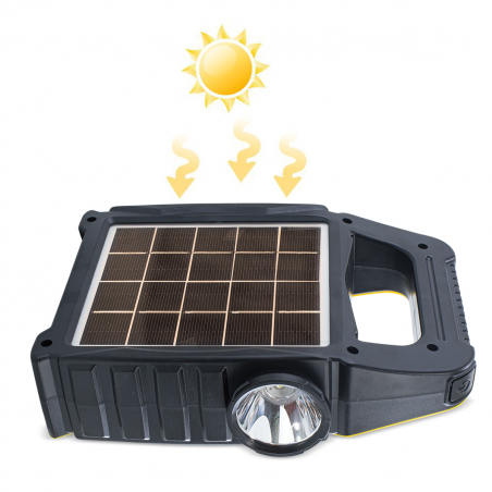 Lámpara de emergencia con panel solar JY-9788 y bombilla USB