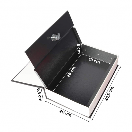 Caja fuerte en forma de libro 26,5X6,5x20 Cm caja fuerte con llaves