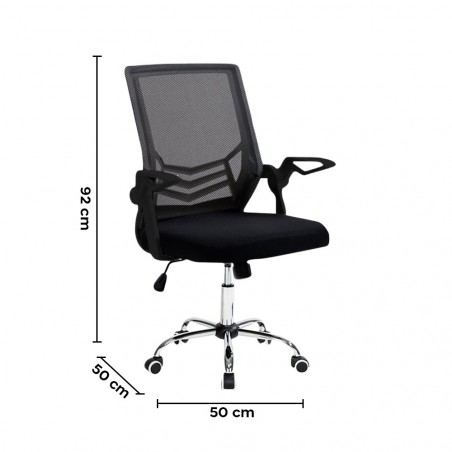 Silla de oficina BERLINO 50x49x92H cm sillón con brazos regulables