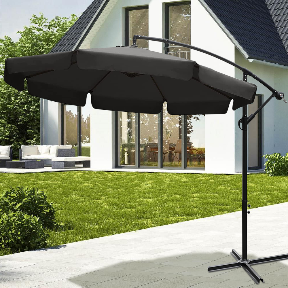 Sombrilla redonda Primavera FUBUCA GRIS palo...