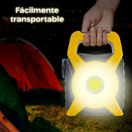 Lámpara de emergencia con panel solar JY-9788 y bombilla USB
