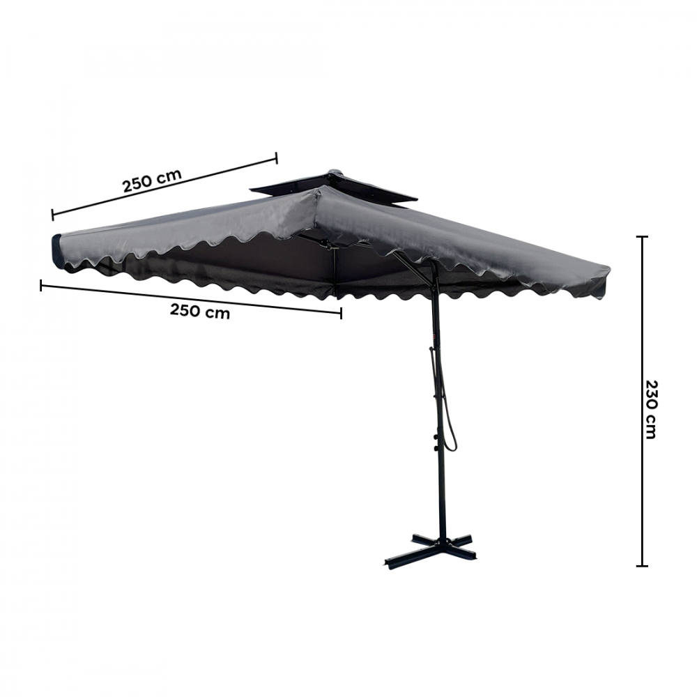 Sombrilla de jardín descentralizado tela...