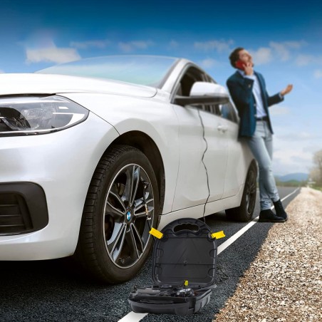 Kit compresor de aire para coche 12V Kit triangular emergencia y estuche 260 PSI