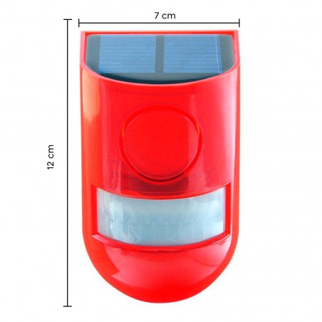 02238 Alarma infrarroja solar detector de movimiento y sirena intermitente