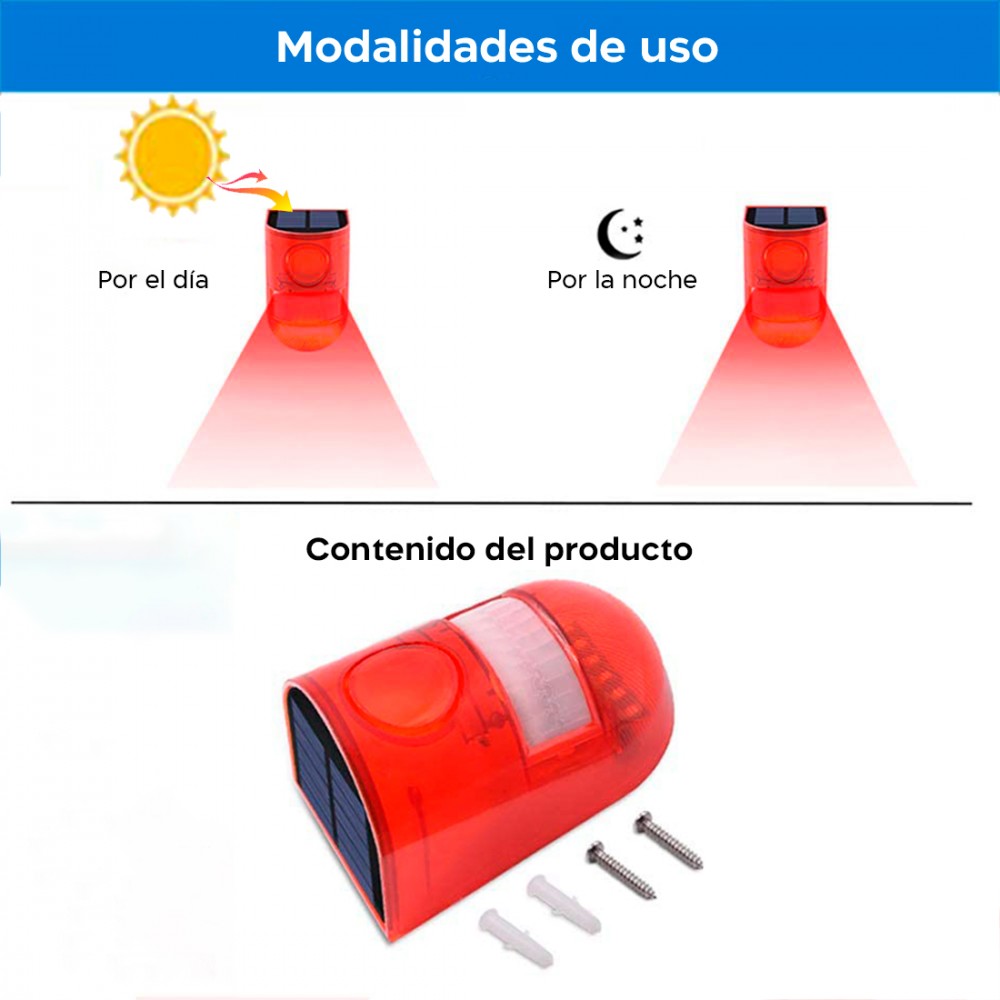 02238 Alarma infrarroja solar detector de...