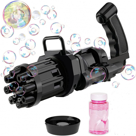 Pistola de burbujas automática Máquina disparadora de burbujas con pilas