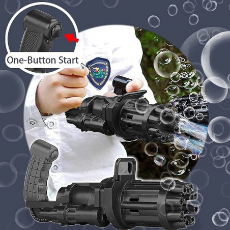Pistola de burbujas automática Máquina disparadora de burbujas con pilas