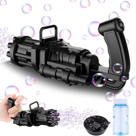 Pistola de burbujas automática Máquina disparadora de burbujas con pilas