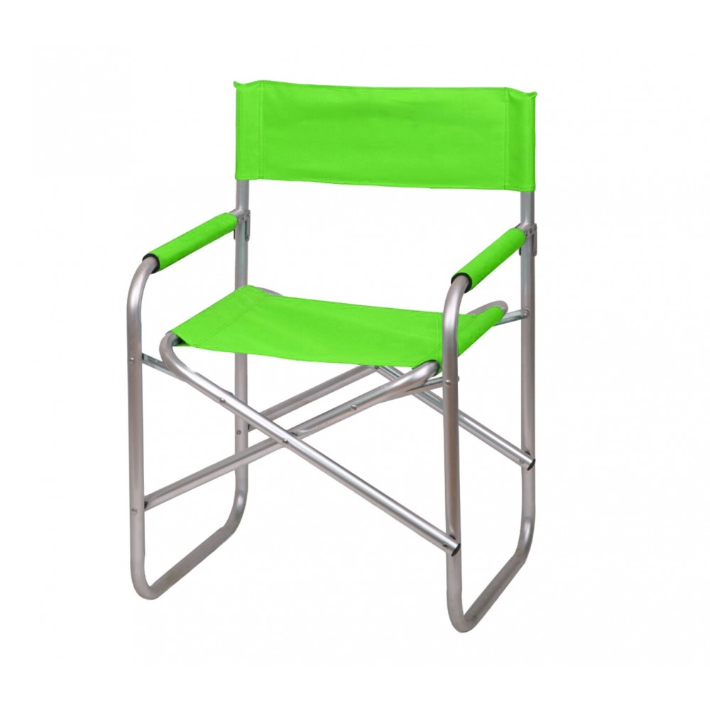 Silla plegable metálica de Director 2964 para camping en tela Canvas y Respaldo