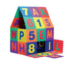 Puzzle infantil de espuma EVA con letras y números de colores - Juego de aprendizaje para niños 529052 - UN MONDO DI GIOCHI 2