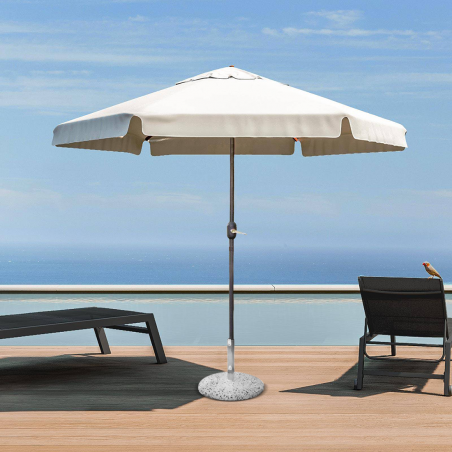 Sombrilla redonda SOLARA poste central y 6 varillas 2,7 m Mobiliario para Jardín
