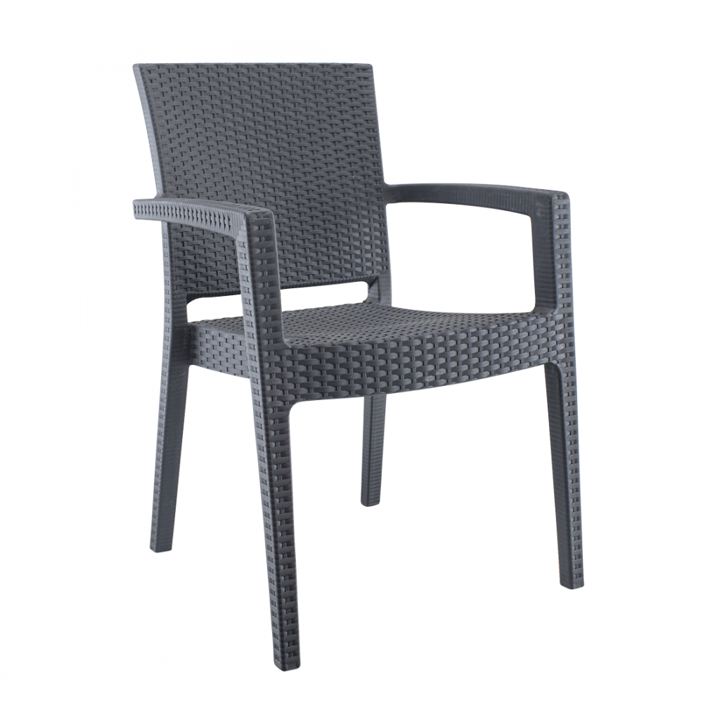 Set 2 Sillas NARCISO resina efecto ratán con...