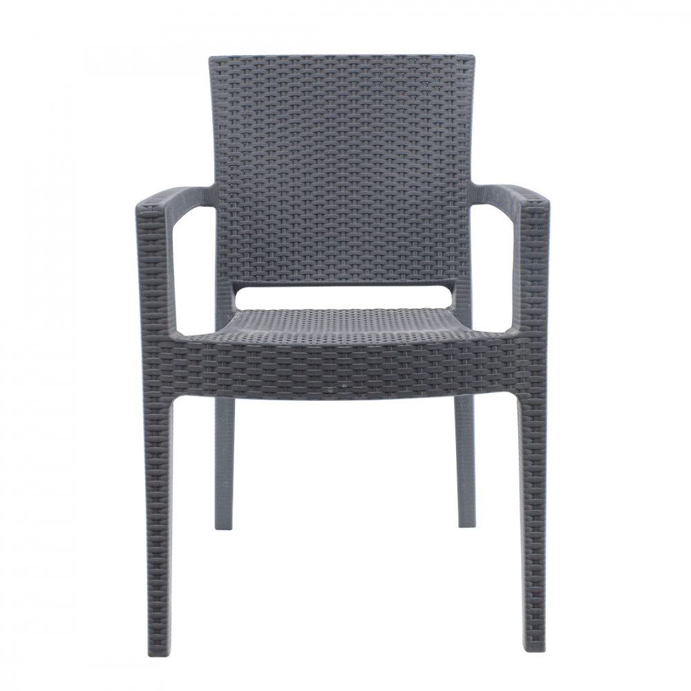 Set 2 Sillas NARCISO resina efecto ratán con...