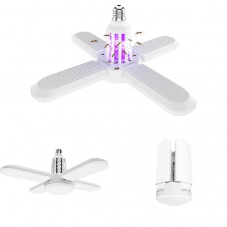 Lámpara antimosquitos multifunción 091671 Bombilla de ventilador UV LED plegable