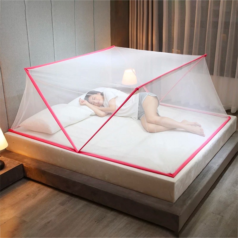 103387 Mosquitera para cama red hexagonal de nylon plegable Tamaño L  190x160cm